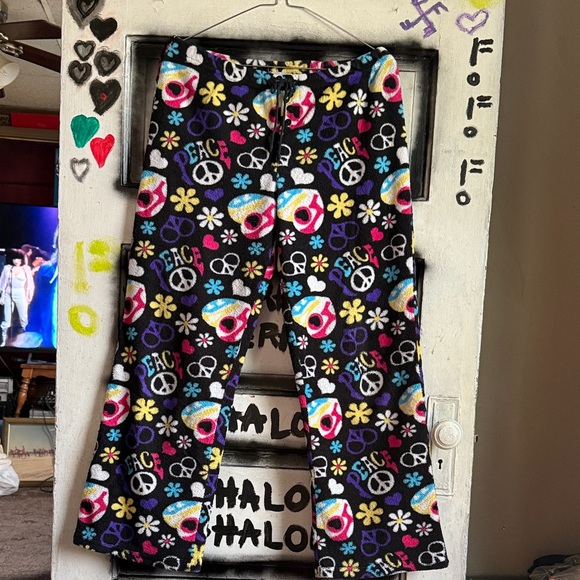 Colorful Peace Sign Pajama Pants - Picture 1 of 4